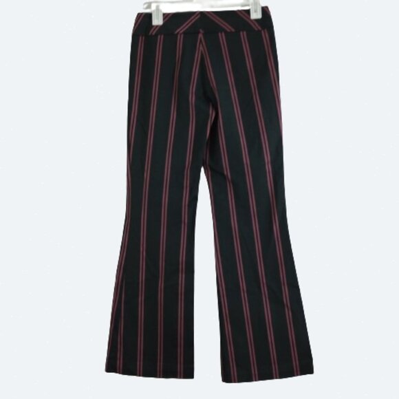 COPY - Lea Rome purple stripe flare pants Slacks Made in France size M - Picture 2 of 8